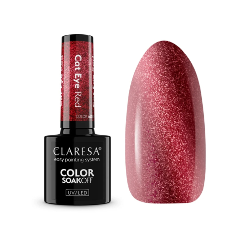 Claresa - *Cat Eye* - Semi-permanenter Nagellack Soak off - Red
