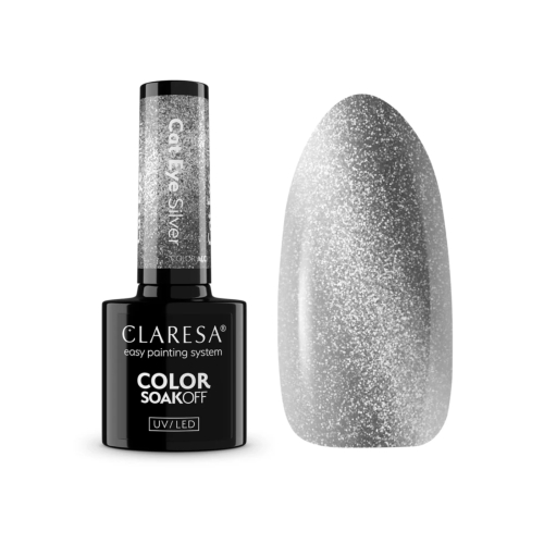 Claresa - *Cat Eye* - Semi-permanenter Nagellack Soak off - Silver