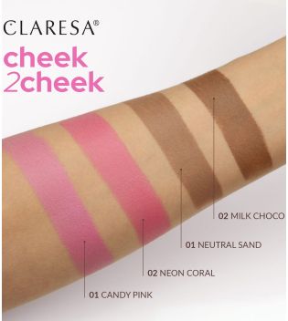 Claresa – Rougestift Cheek 2Cheek - 01: Candy Pink