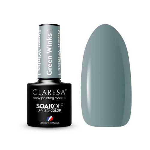 Claresa – Semipermanenter Nagellack Soak off – 01: Green Winks