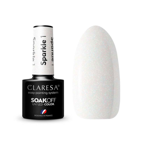 Claresa - Semi-permanenter Nagellack Soak off - 01: Sparkle