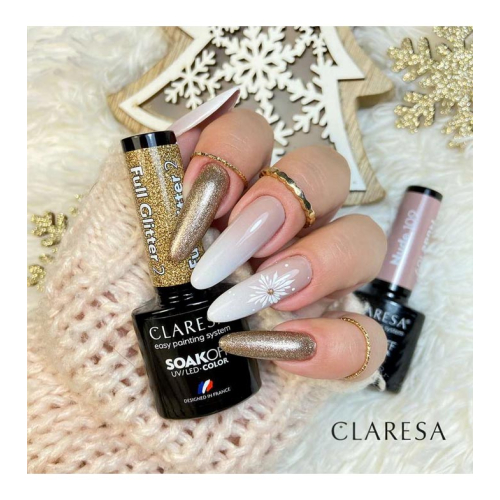 Claresa - Semi-permanenter Nagellack Soak off - 02: Full Glitter
