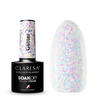 Claresa - Semi-permanenter Nagellack Soak off - 02: Glitter