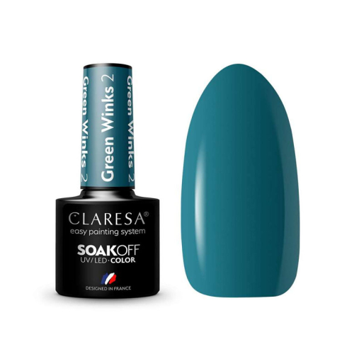 Claresa – Semipermanenter Nagellack Soak off – 02: Green Winks