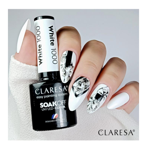 Claresa - Semi-permanenter Nagellack Soak off - 1000: White