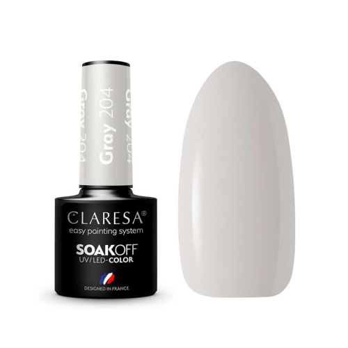 Claresa - Semi-permanenter Nagellack Soak off - 204: Gray