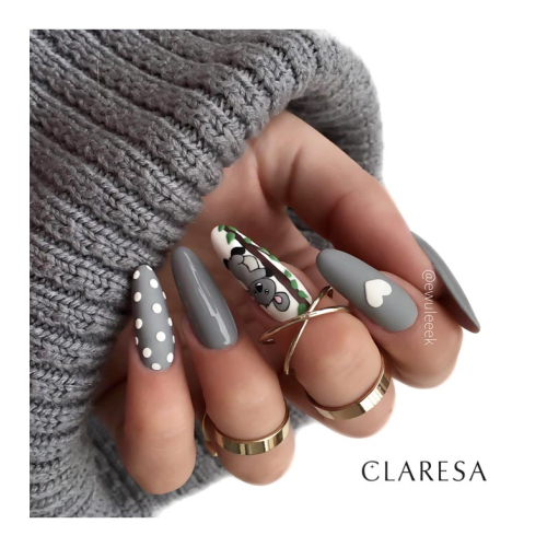 Claresa - Semi-permanenter Nagellack Soak off - 206: Gray