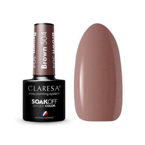 Claresa - Semi-permanenter Nagellack Soak off - 304: Brown