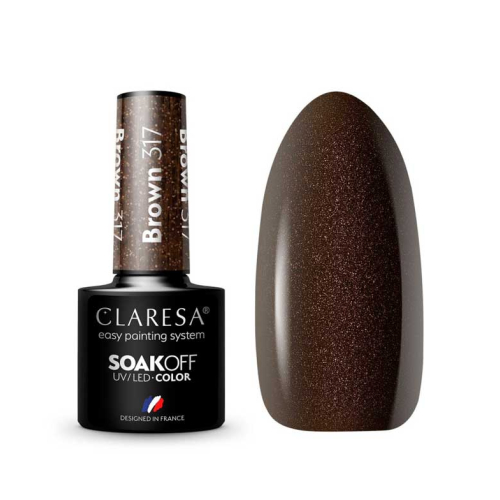 Claresa - Semi-permanenter Nagellack Soak off - 317: Brown
