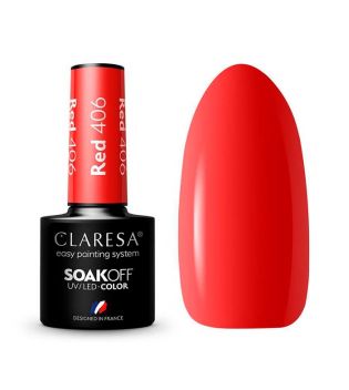 Claresa - Semi-permanenter Nagellack Soak off - 406: Red