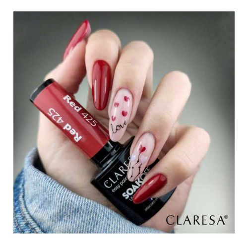 Claresa - Semi-permanenter Nagellack Soak off - 425: Red