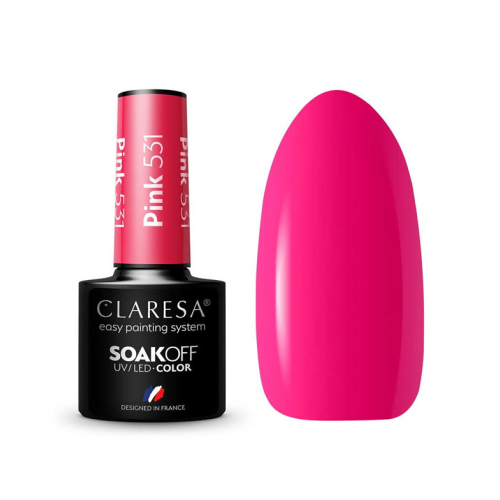 Claresa - Semi-permanenter Nagellack Soak off - 531: Pink