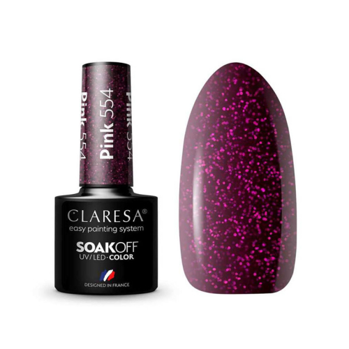 Claresa - Semi-permanenter Nagellack Soak off - 554: Pink