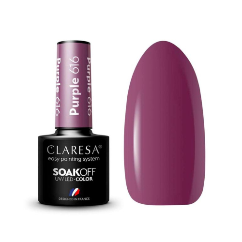 Claresa - Semi-permanenter Nagellack Soak off - 616: Purple