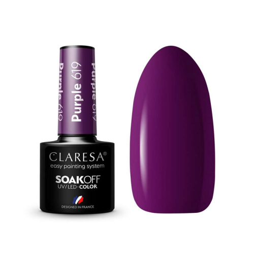 Claresa - Semi-permanenter Nagellack Soak off - 619: Purple