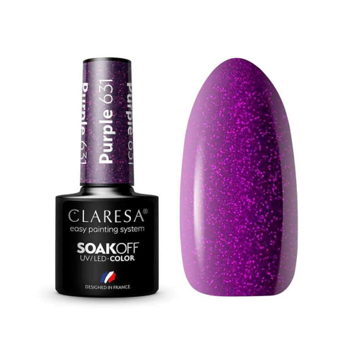 Claresa - Semi-permanenter Nagellack Soak off - 631: Purple