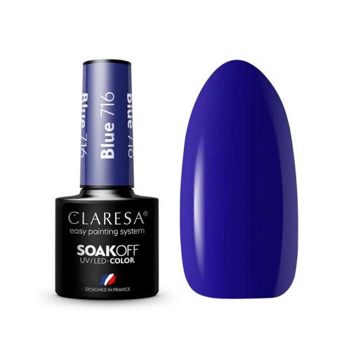 Claresa - Semi-permanenter Nagellack Soak off - 716: Blue