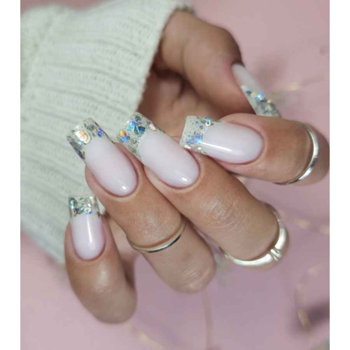 Claresa – Nageldekorationsgel Megastar – Silver Flicker