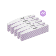 Claresa - 50er-Pack halbmondförmige Nagelfeilen 100/180