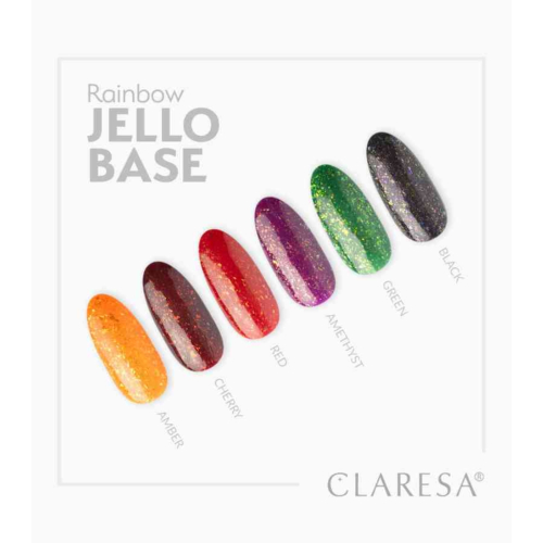 Claresa - *Rainbow Jello Base* - Semipermanenter Nagellack – Black