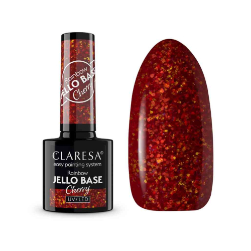 Claresa - *Rainbow Jello Base* - Semipermanenter Nagellack - Cherry