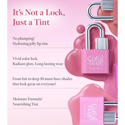 Coralhaze - Lippentönung Glow Lock Jelly Tint - 106: chewy