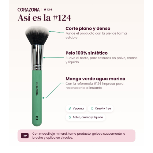 CORAZONA - Makeup Foundation-Pinsel - 124