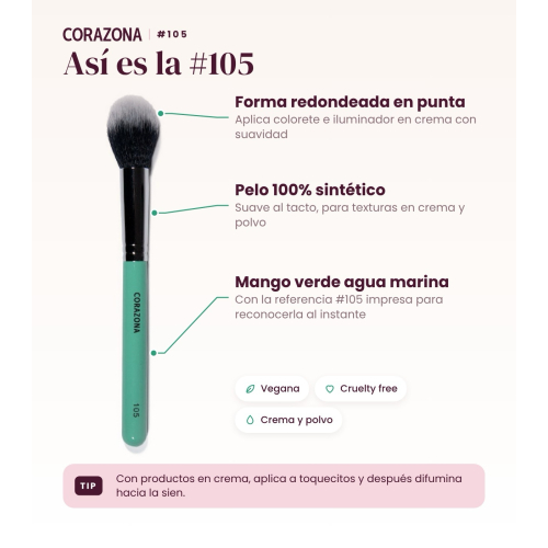 CORAZONA - Multifunktions-Rouge-Pinsel - 105