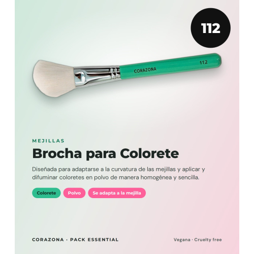 CORAZONA Pack Brochas Essential mit 5 Werkzeugen für Make-up und Geschenkbecher vegan und tierversuchsfrei