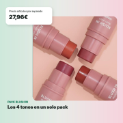 CORAZONA Pack Coloretes Multi-stick Blush In - 4 Töne Berry Wine Sweet Peach Honey Rose Marsala Sunset Cruelty Free Vegan