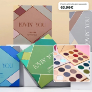 CORAZONA Pack von Lidschattenpaletten Total Lovin' You 4 Vegane und Tierversuchsfreie Paletten mit jeweils 9 Farben in matten, metallischen und Glitzer-Tönen