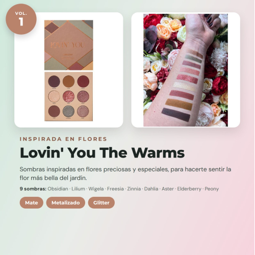 CORAZONA Pack von Lidschattenpaletten Total Lovin' You 4 Vegane und Tierversuchsfreie Paletten mit jeweils 9 Farben in matten, metallischen und Glitzer-Tönen