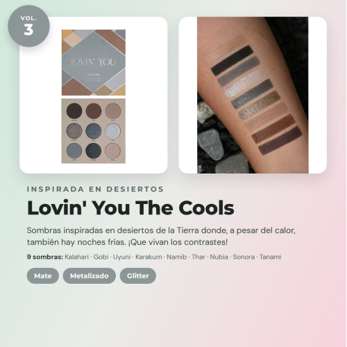 CORAZONA Pack von Lidschattenpaletten Total Lovin' You 4 Vegane und Tierversuchsfreie Paletten mit jeweils 9 Farben in matten, metallischen und Glitzer-Tönen