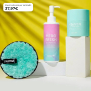 CORAZONA Pack Hautpflege Doppelte Reinigung - Balsam Heaven, Gel Hero Fresh und Wiederverwendbare Disco für saubere und frische Haut