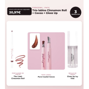 CORAZONA - Trio-Pack Lippen mit The Limit Cinnamon Roll, Pure Crystal Cocoa und Gloss Up Icy Kiss