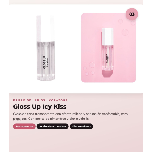 CORAZONA - Trio-Pack Lippen mit The Limit Rose Tea, Pure Crystal Deep Rose und Gloss Up Icy Kiss