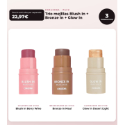 CORAZONA - Trio-Paket Wangen Blush In - Berry Wine + Bronze In - Maui + Glow In - Desert Light