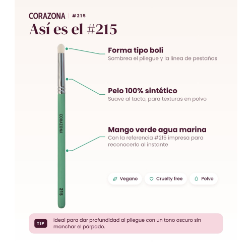 CORAZONA - Lidschatten Pinsel - 215