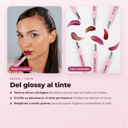 CORAZONA - Set Pure Crystal Tinted Lip Serum Edition Limitée - 6 Tintes Labiales Sérum mit Metallapplikator Kühleffekt - Glossy-Finish und langanhaltende Tönung