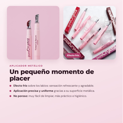CORAZONA - Set Pure Crystal Tinted Lip Serum Edition Limitée - 6 Tintes Labiales Sérum mit Metallapplikator Kühleffekt - Glossy-Finish und langanhaltende Tönung
