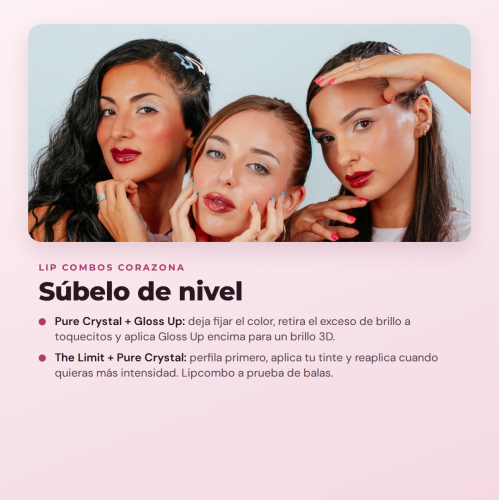 CORAZONA - Set Pure Crystal Tinted Lip Serum Edition Limitée - 6 Tintes Labiales Sérum mit Metallapplikator Kühleffekt - Glossy-Finish und langanhaltende Tönung