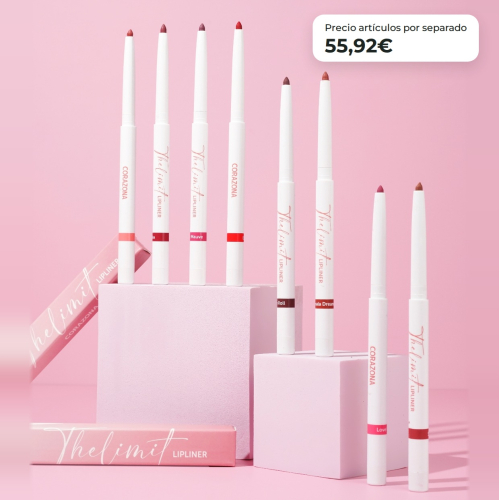 CORAZONA The Limit Full Set  | 8 Ultrapigmentierte Lippenkonturenstifte mit cremiger Textur und mattem Finish Cruelty Free Vegan