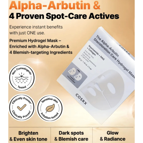 COSRX - 3er-Pack aufhellende Gesichtsmasken The Alpha-Arbutin