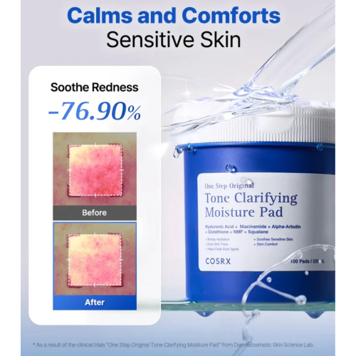 COSRX - Feuchtigkeitsspendendes Gesichtswasser in Pad-Form One Step Original Tone Clarifying