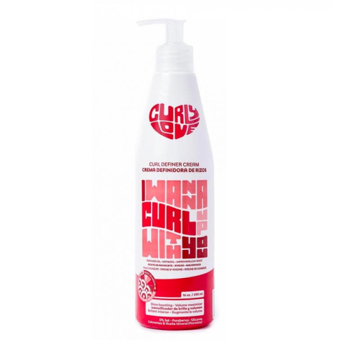 Curly Love – Curl Definer Curl Defining Cream – Avocado, Haferflocken und Marshmallow 450 ml
