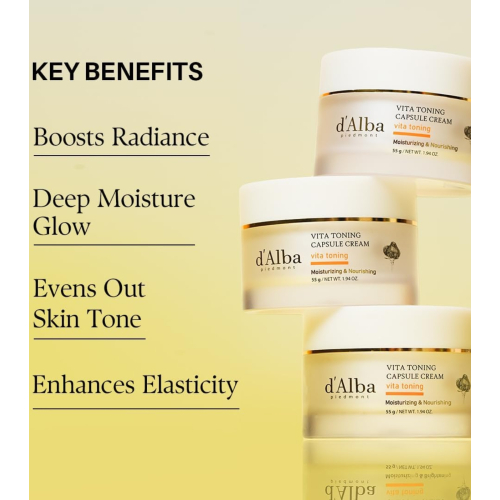 D'Alba - Aufhellende Gesichtscreme Vita Toning Capsule