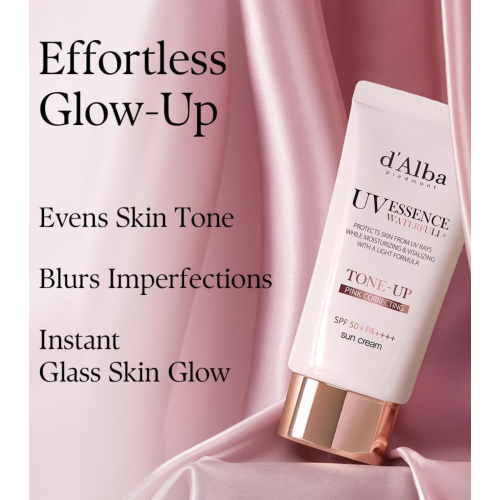D'Alba - Sonnenschutz fürs Gesicht Tone-Up SPF50+ PA++++ - Pink Correcting