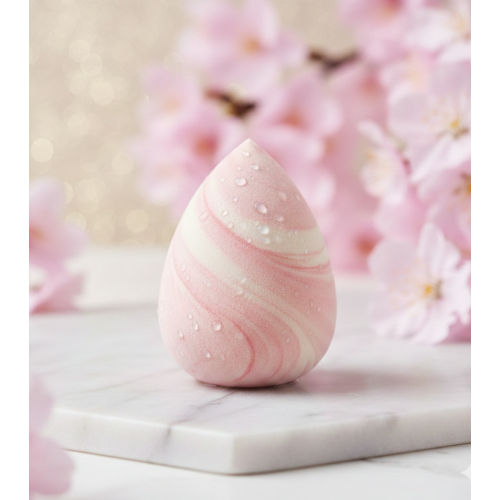 Diana Piriz Cosmetics - Make-up-Schwamm Pink Sakura + belüftetes Etui