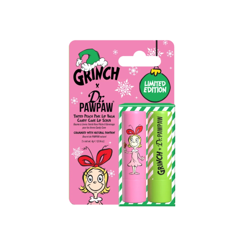 Dr. Paw Paw - *Der Grinch* - Lippenpflege-Duo - Candy Cane Lip Scrub & Peach Pink
