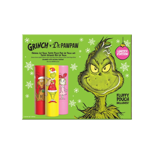 Dr. Paw Paw - *The Grinch* - Lippenbalsam-Trio - Original, Peach Pink & Ultimate Red